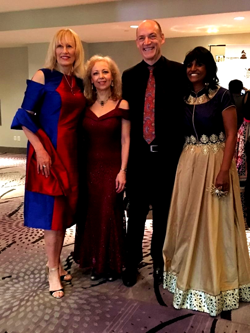 With Darlene Kodenhoven, Wouter Kellerman and Tholsi Pilay (during 60th Grammy Awards weekend)